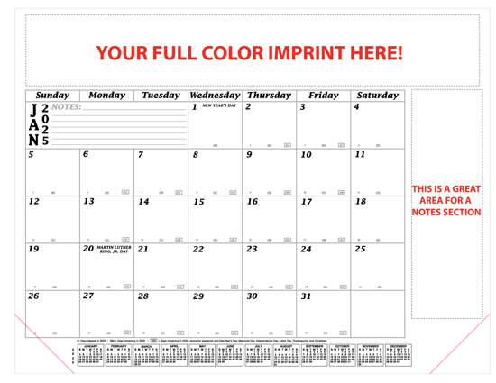 Picture of 17" X 22" Desk Pad Calendar