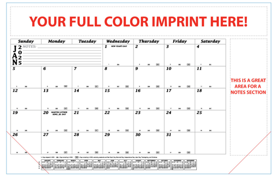 Picture of 11" X 17" Desk Pad Calendar